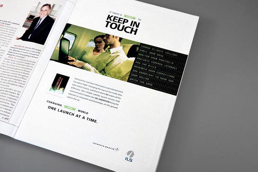 Ad for rocket launch management business