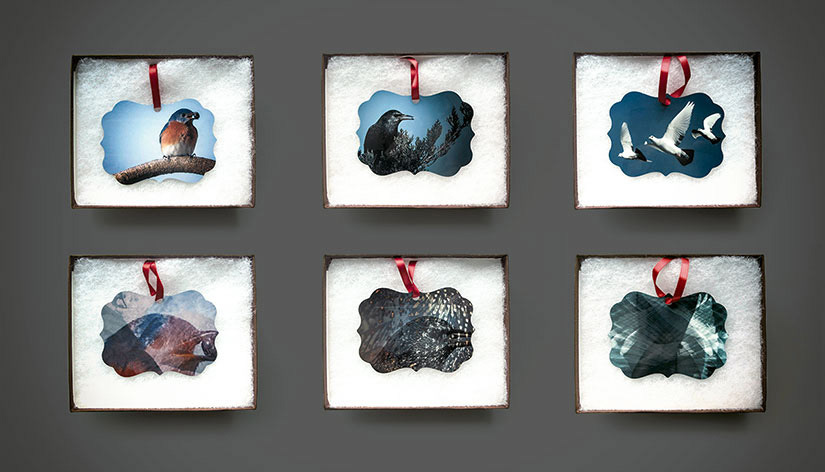 More holiday ornaments with artwork from photography on Haus Sparrow website