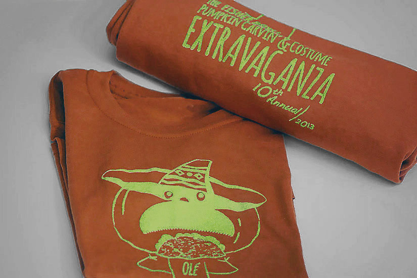 Annual holiday event themed t-shirt design