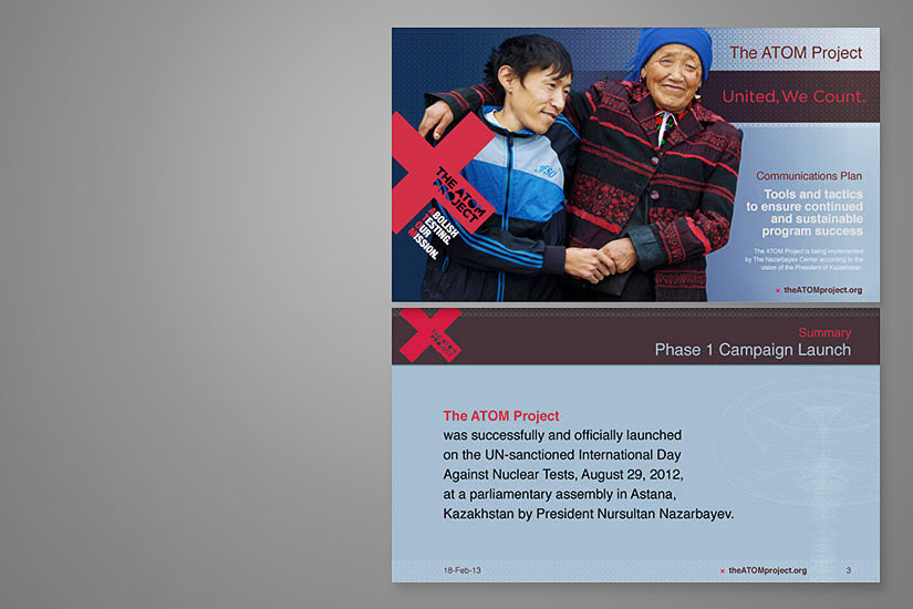 Powerpoint title and interior page for project