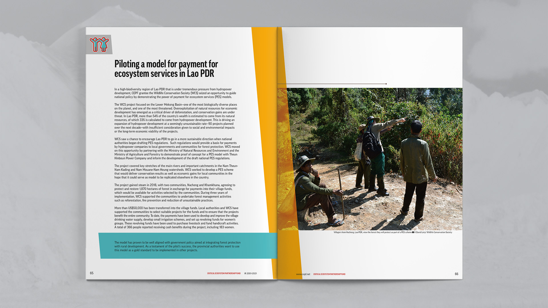 Case Study focused on piloting a model for payment for ecosystem services in Lao PDR