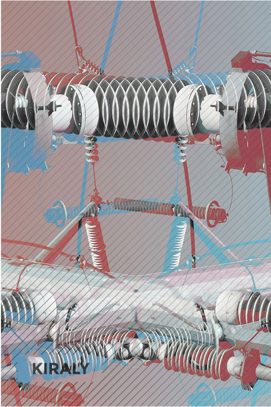 Digitally manipulated photo of elements from an electric power line entitled Multiplicity No. 1