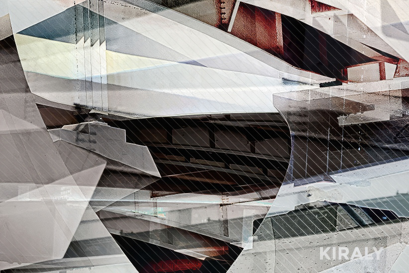 Collage of angular bridge elements