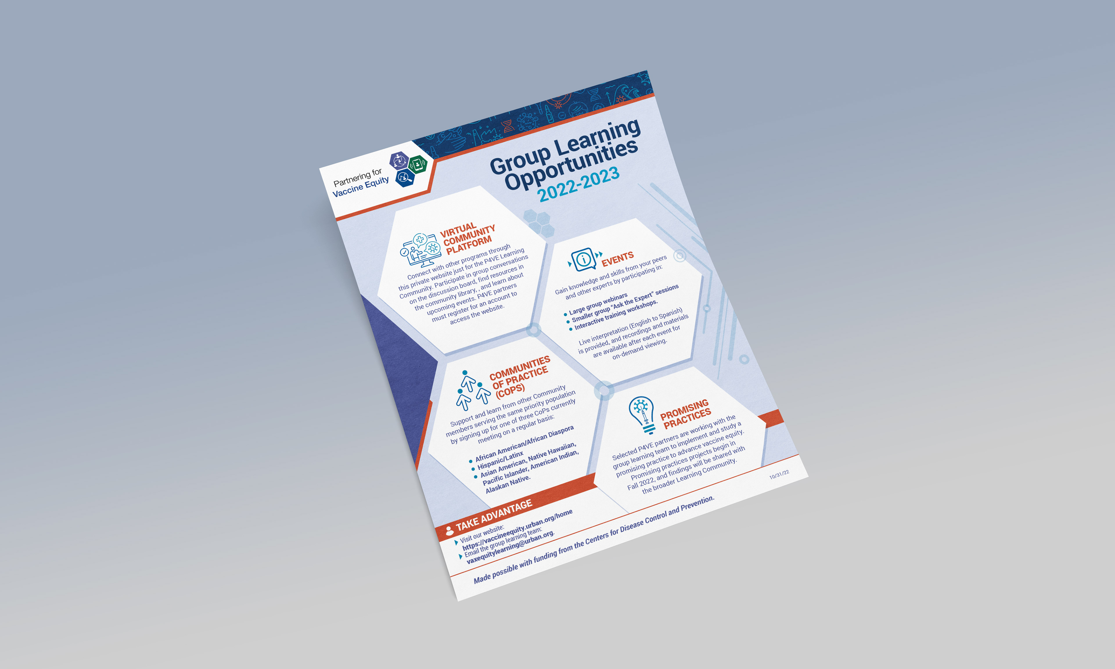 Vaccine equity group learning opportunities