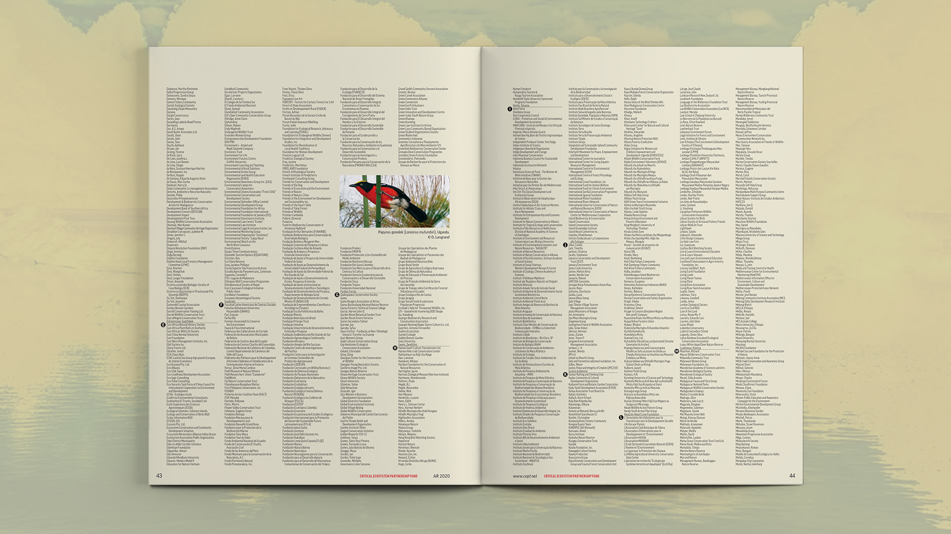 Additional spread that is a listing of all  grantee partners from 2001 to 2020