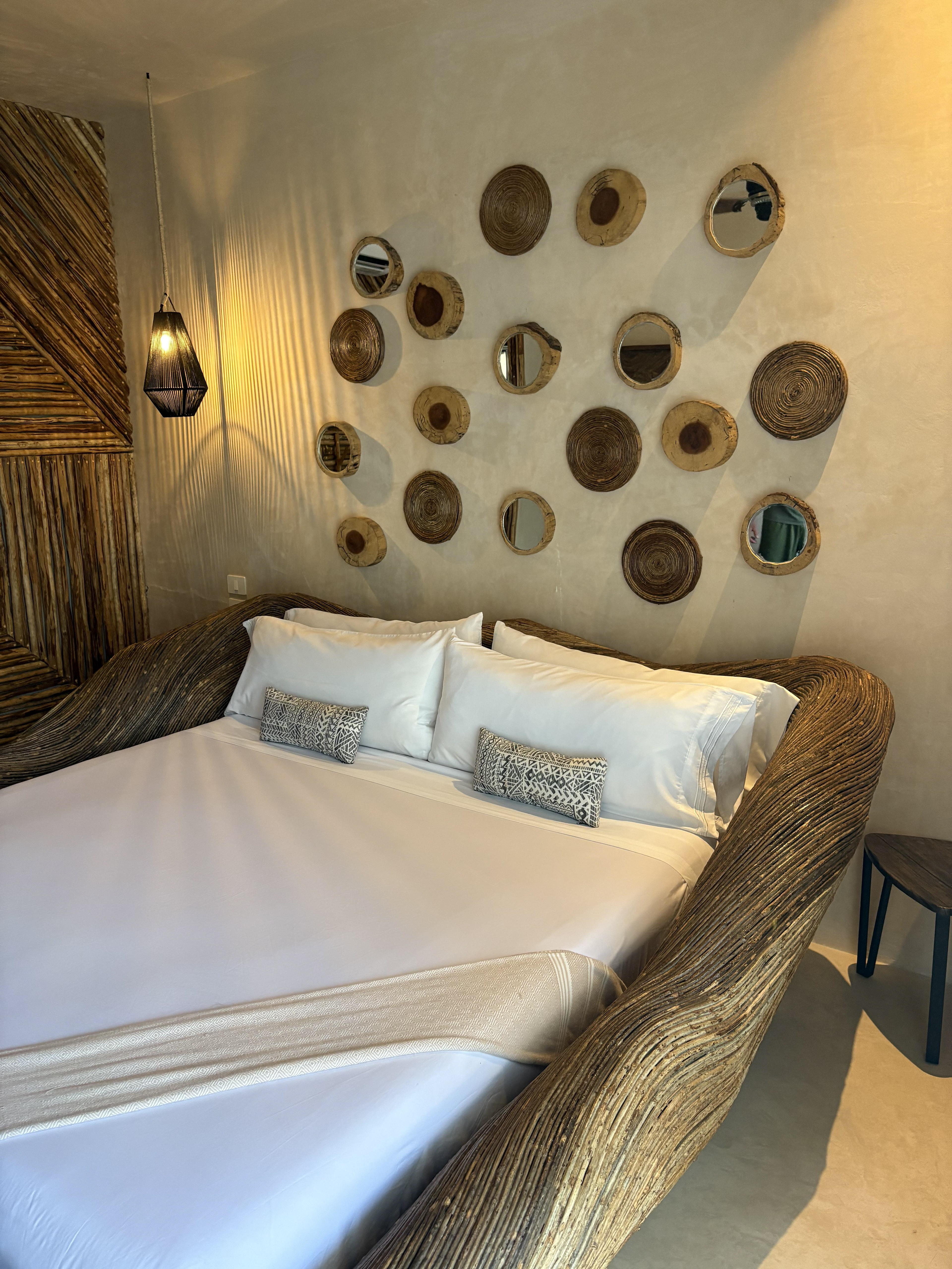 This was our room. Look at all the wood work!