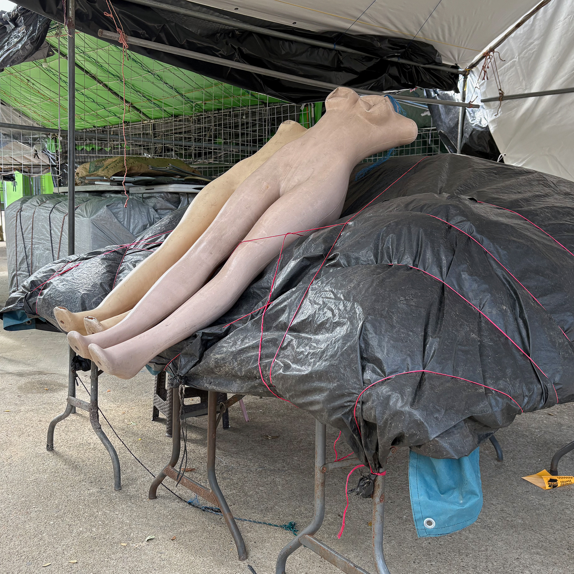 Mannequins at rest.