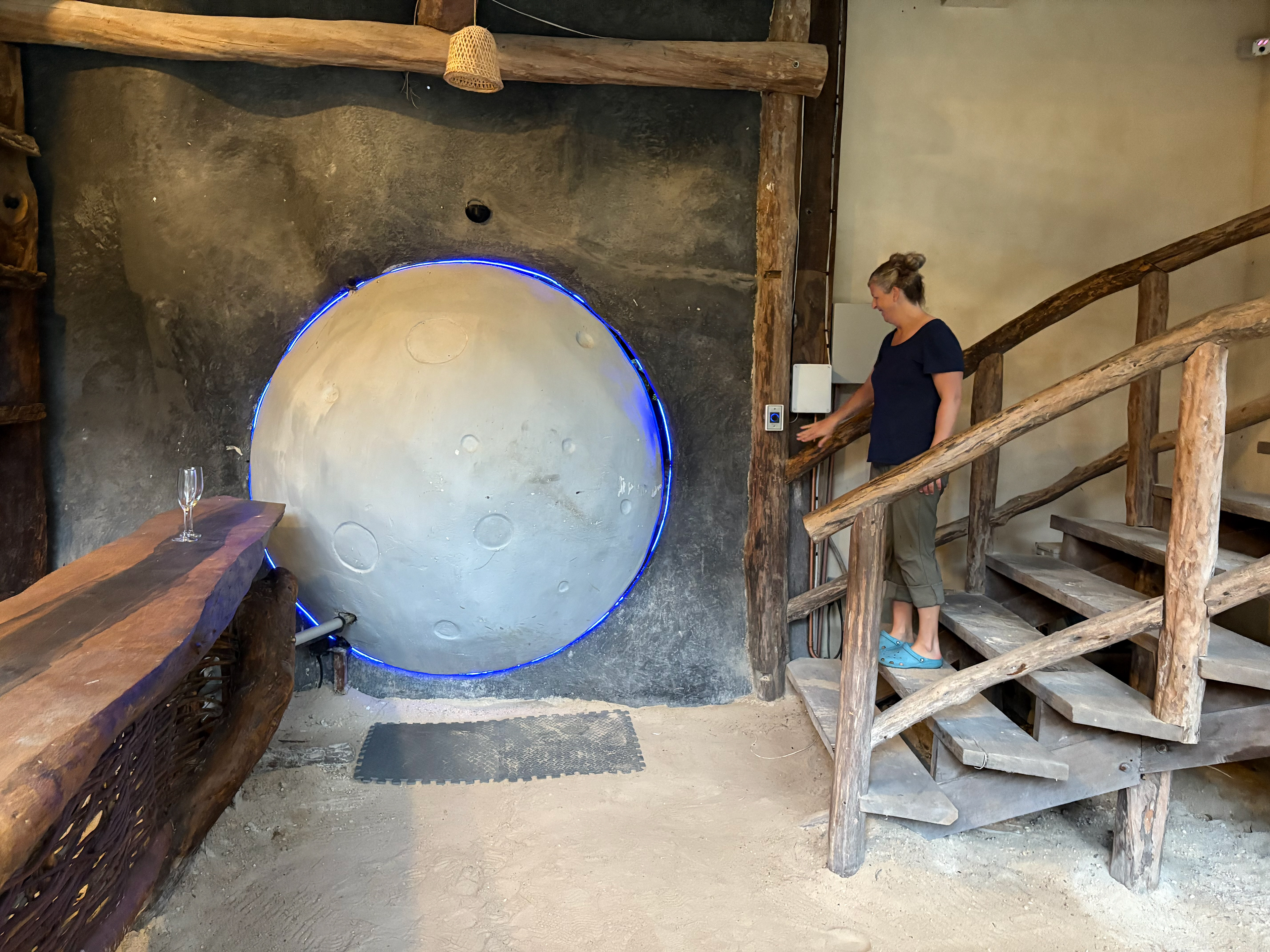 This is the Moon door from the entry to the hotel area.
