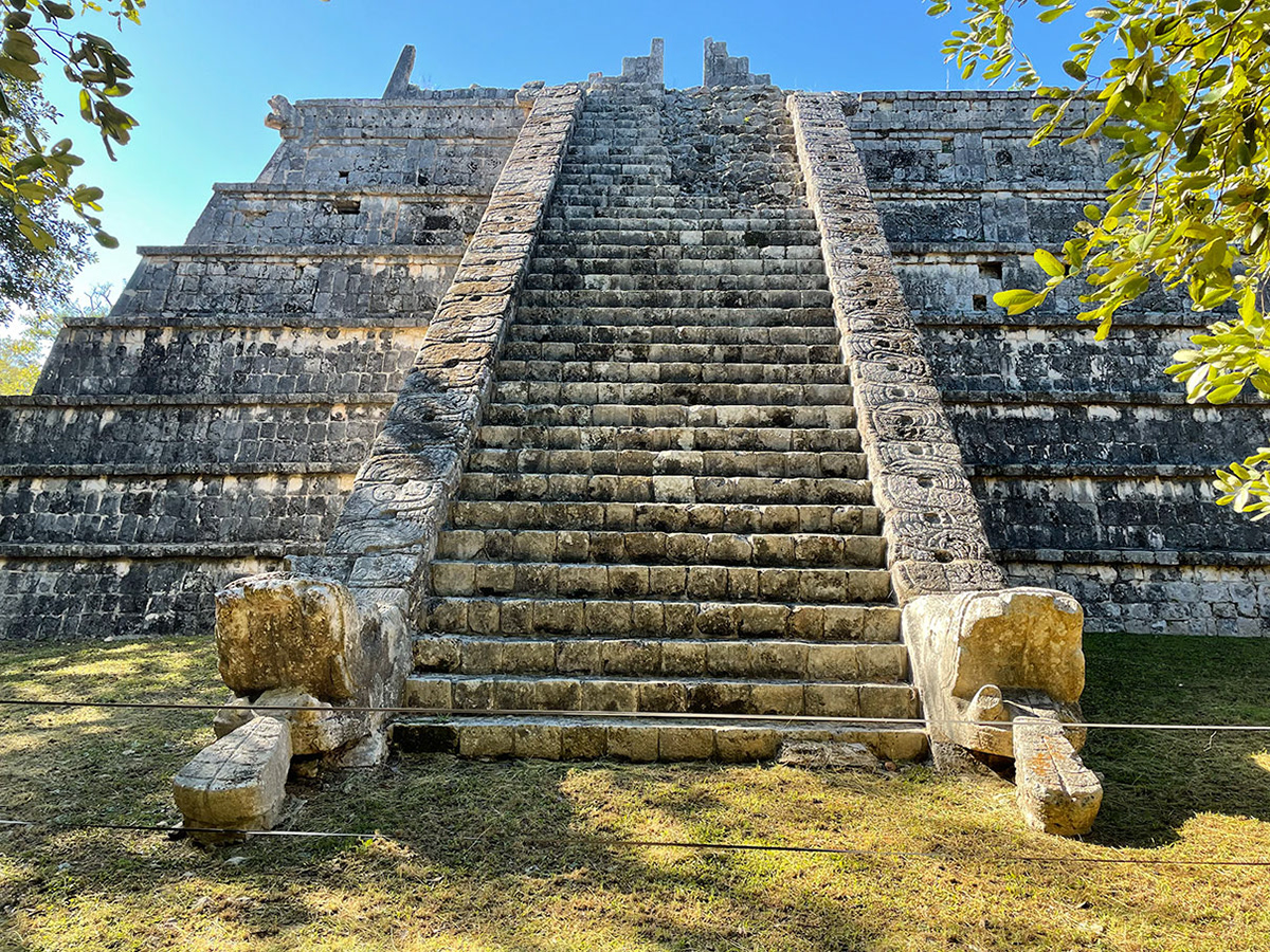 The Ossuary - carved with interlocking snakes that lead to a temple at the top