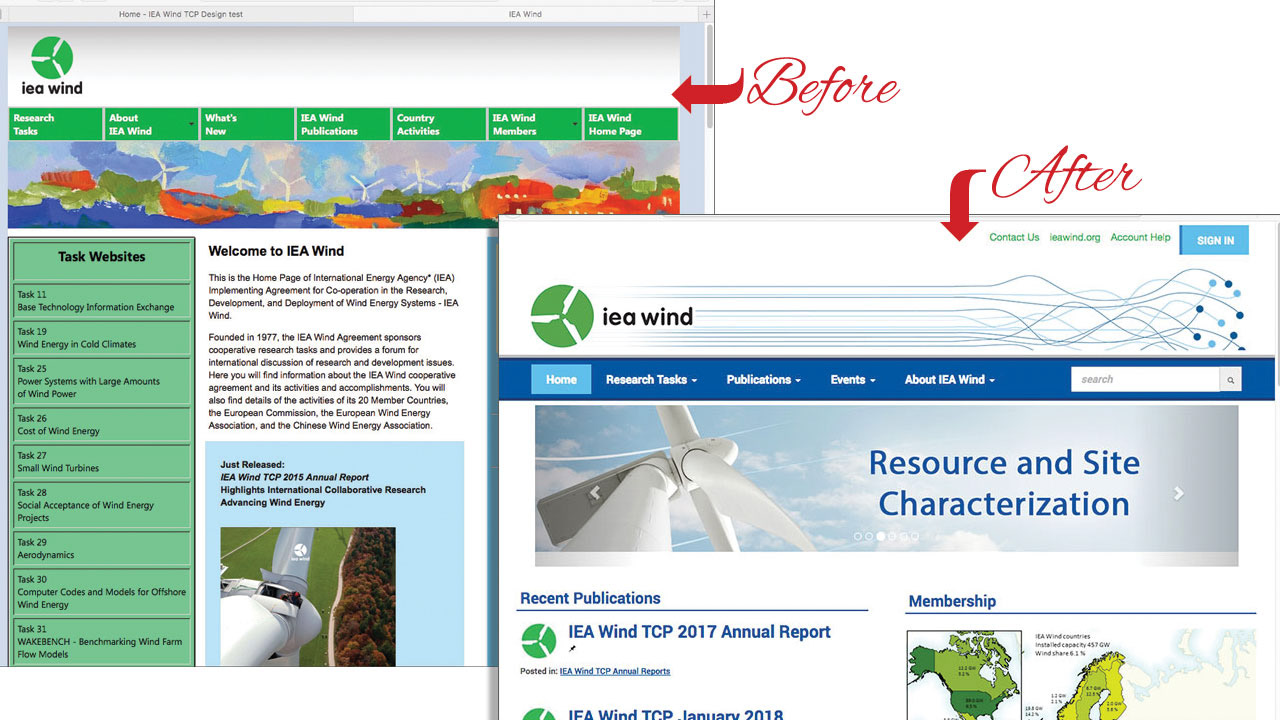IEA Wind Website Redesign