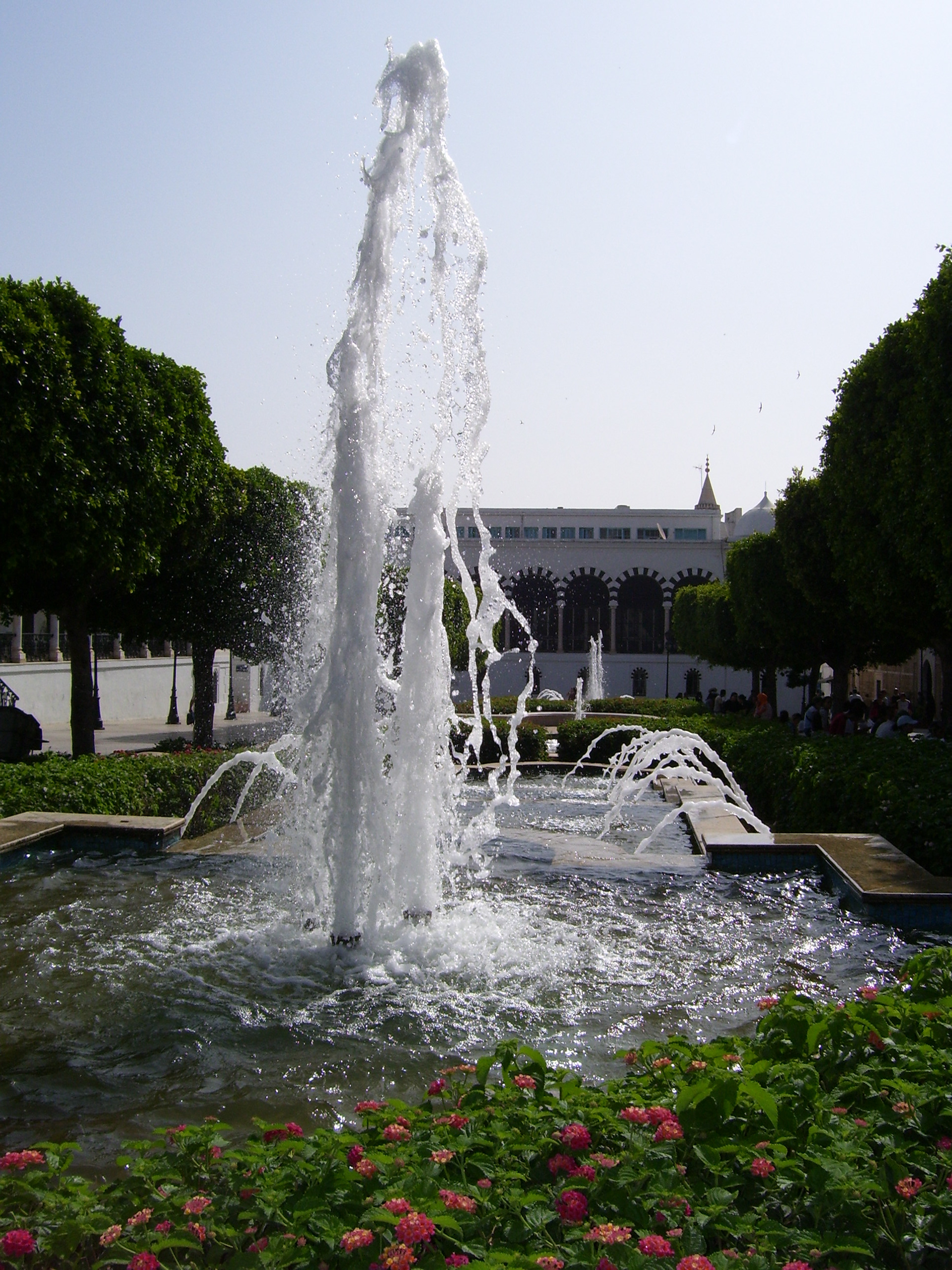 Waterfall at Tunis medina Bardo Museum.