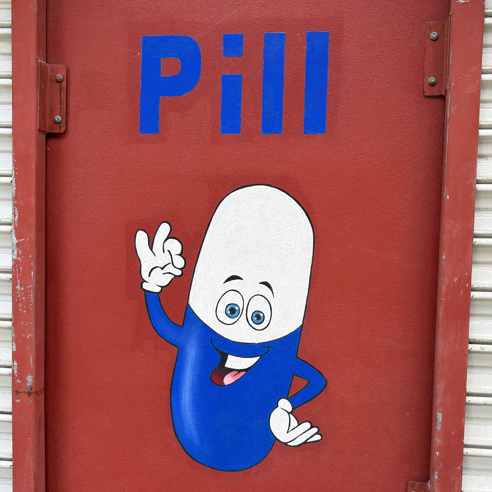 Painting on a neighborhood door.