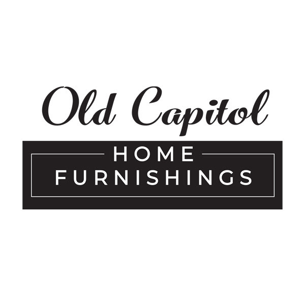 Old Capitol Home Furnishings requested a simple sophisticated black and white design to grace their storefront.