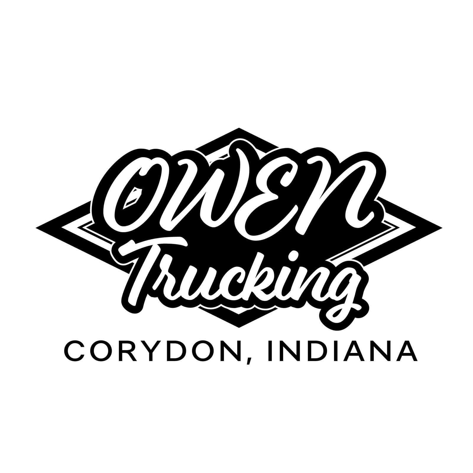 The owner of Owen Trucking came to me after consulting multiple designers who completely ignored his wishes of not including a truck or truck parts in the logo. I was glad to oblige him and create this simple classic design that looks great on the doors of his trucks.