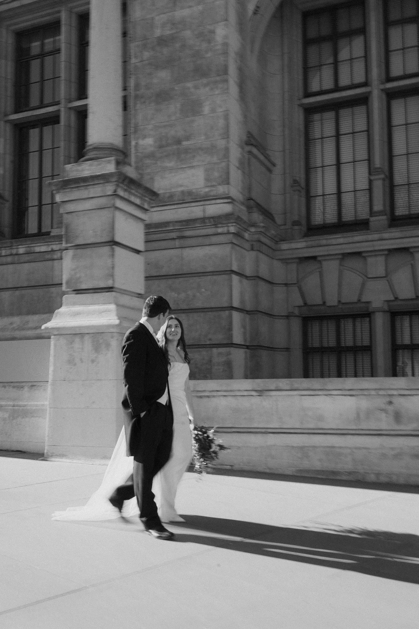 An intimate moment between the bride and groom. Cheslea,  London