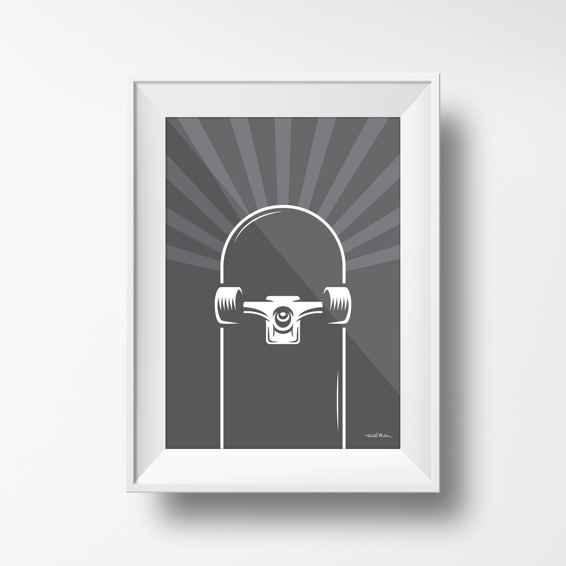 Ilustrace - Skateboard