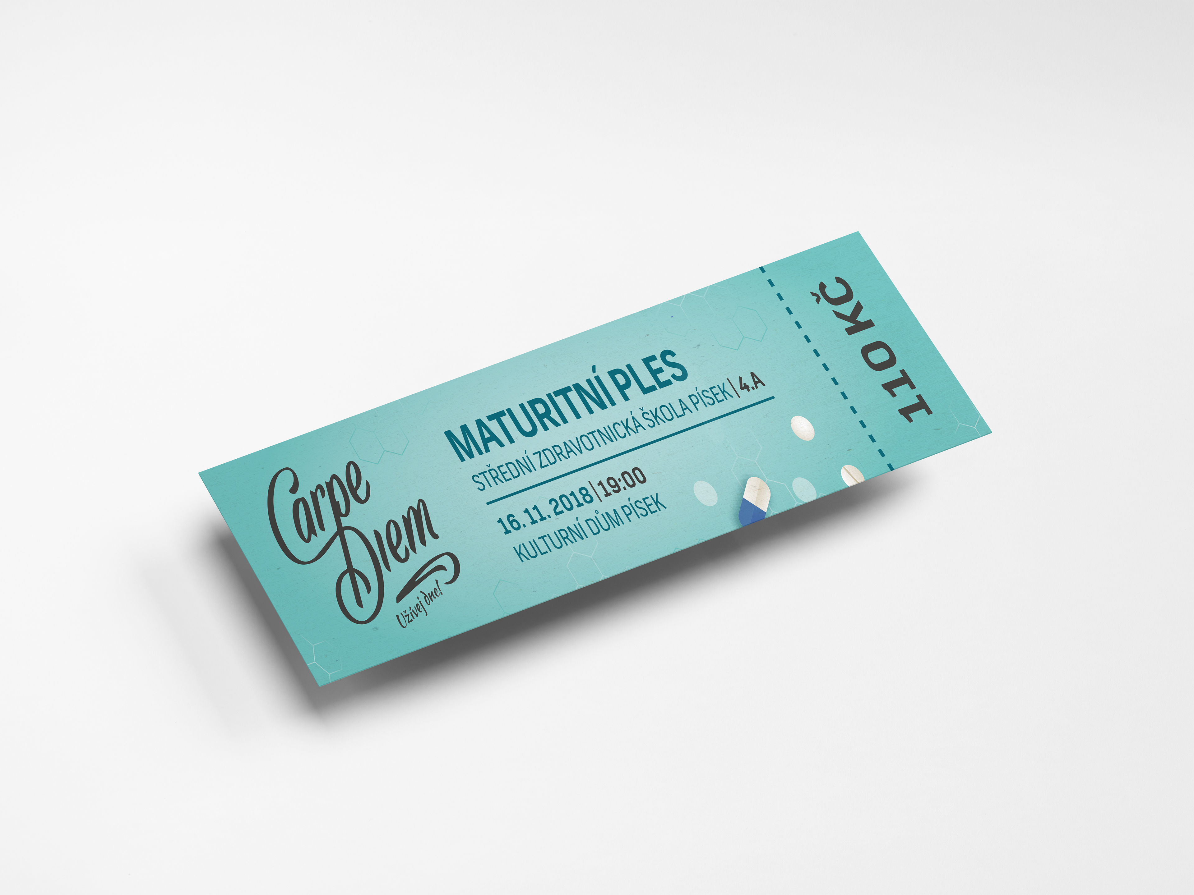 Vstupenky na maturitní ples - Střední zdravotnická škola Písek