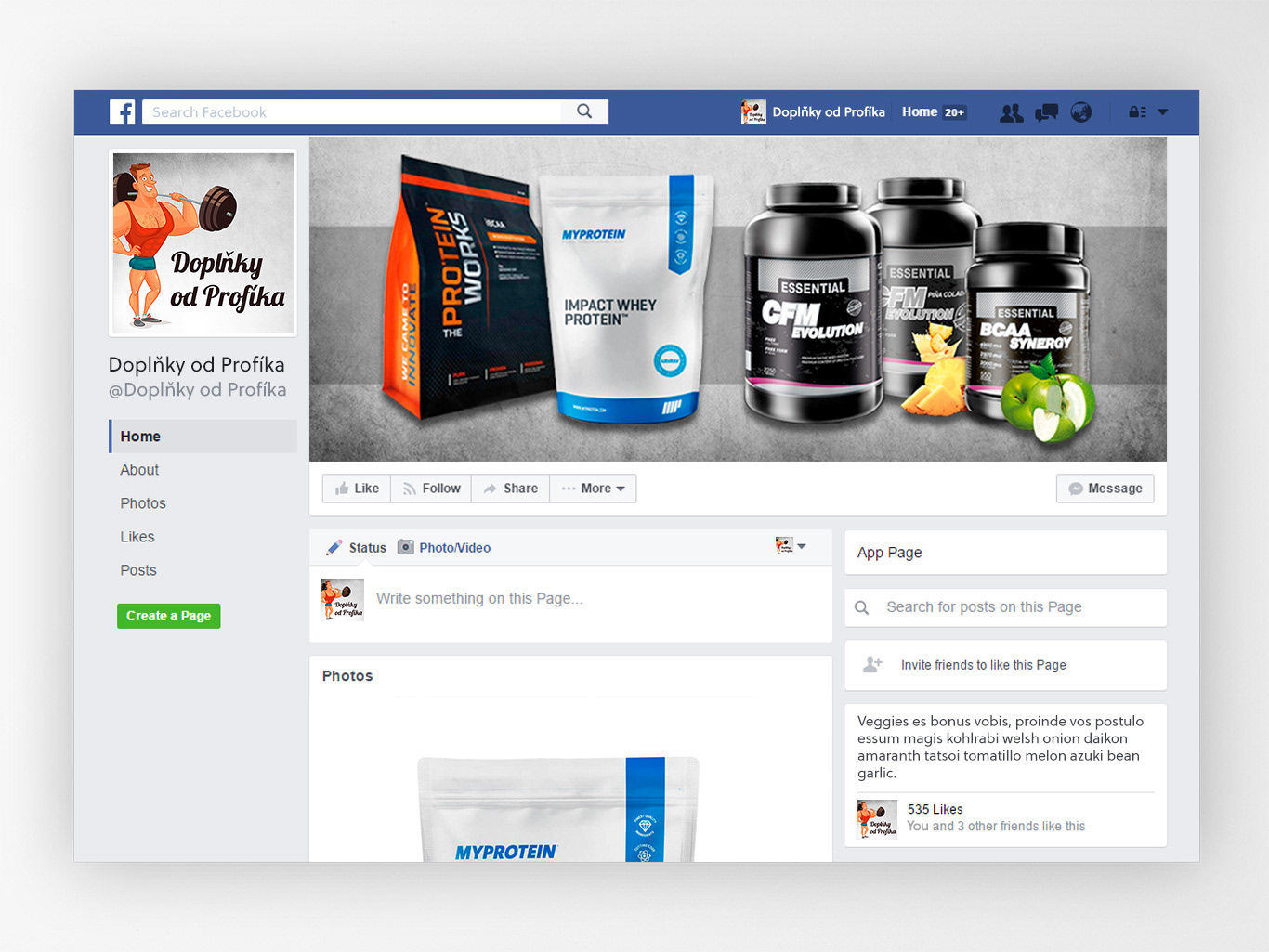 Facebookový profil - Doplňky od Profíka