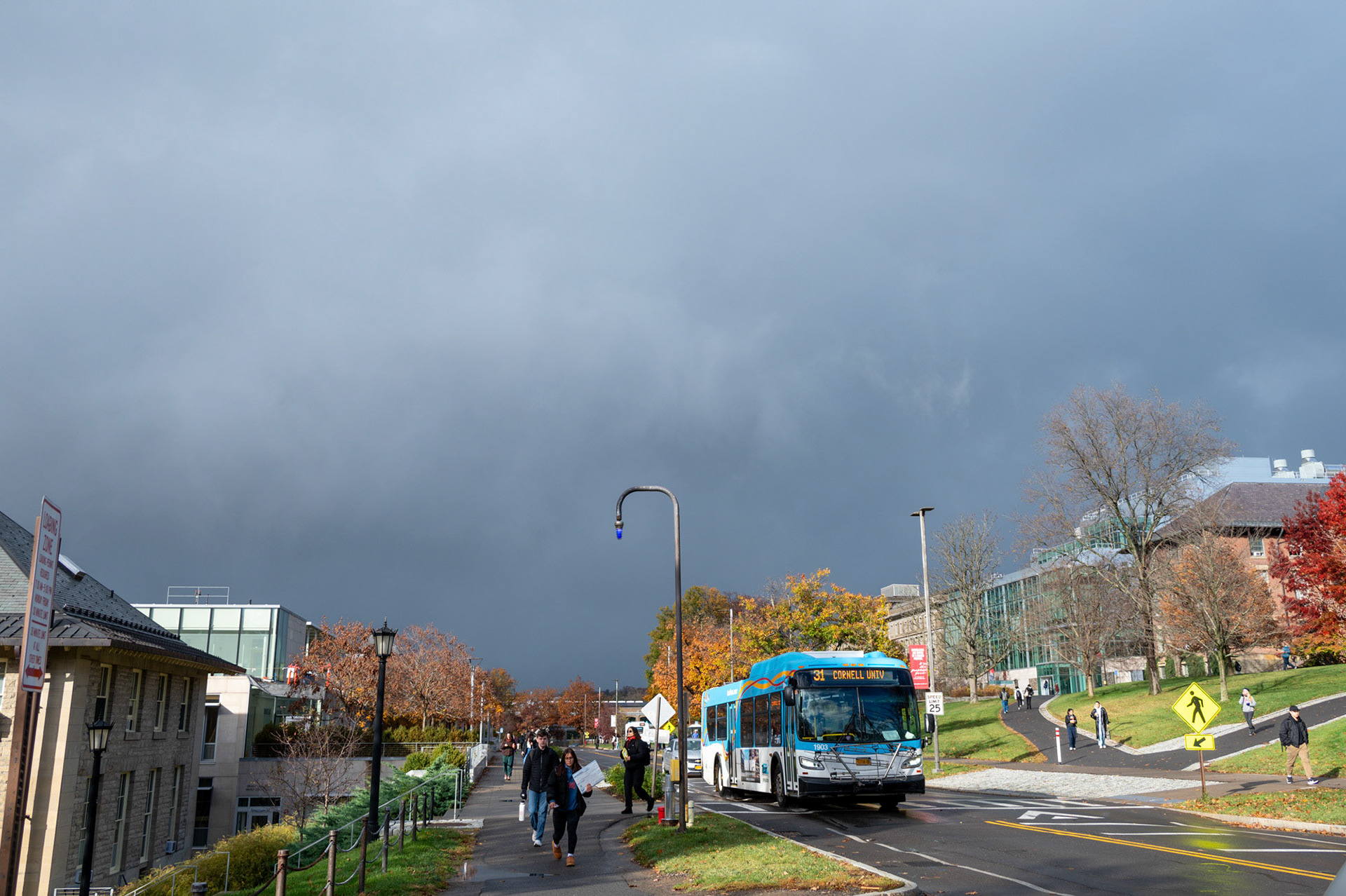 Students walk to class on Feeney Way, November 1st 2023. (Ming DeMers/Sun Asst Photo Editor)