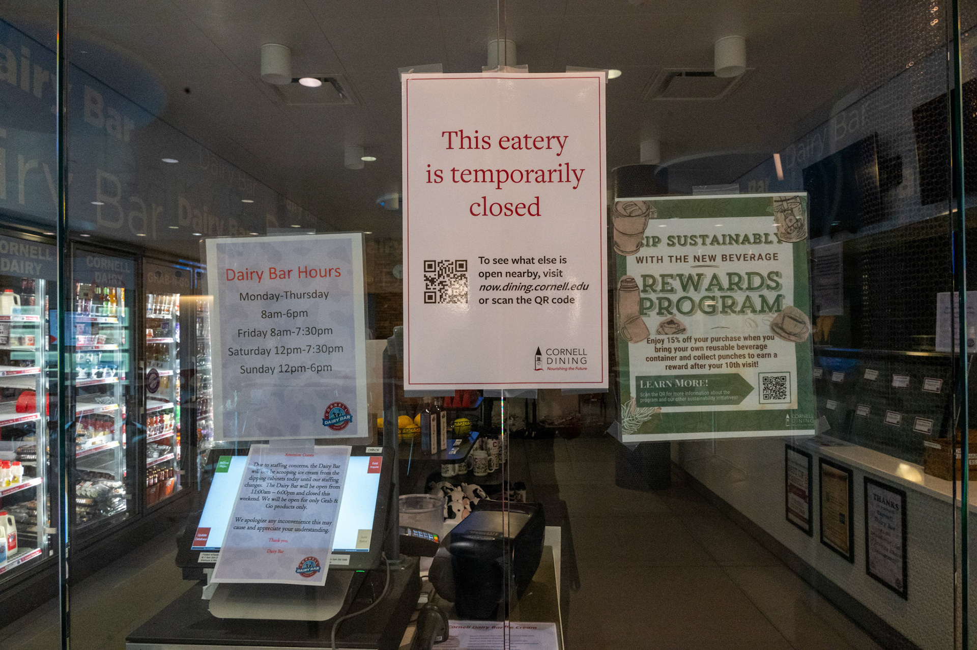 The Dairy Bar is closed on the fifth day of the UAW 2300 Strike. August 23rd, 2024. (Ming DeMers/Sun Photography Editor)
