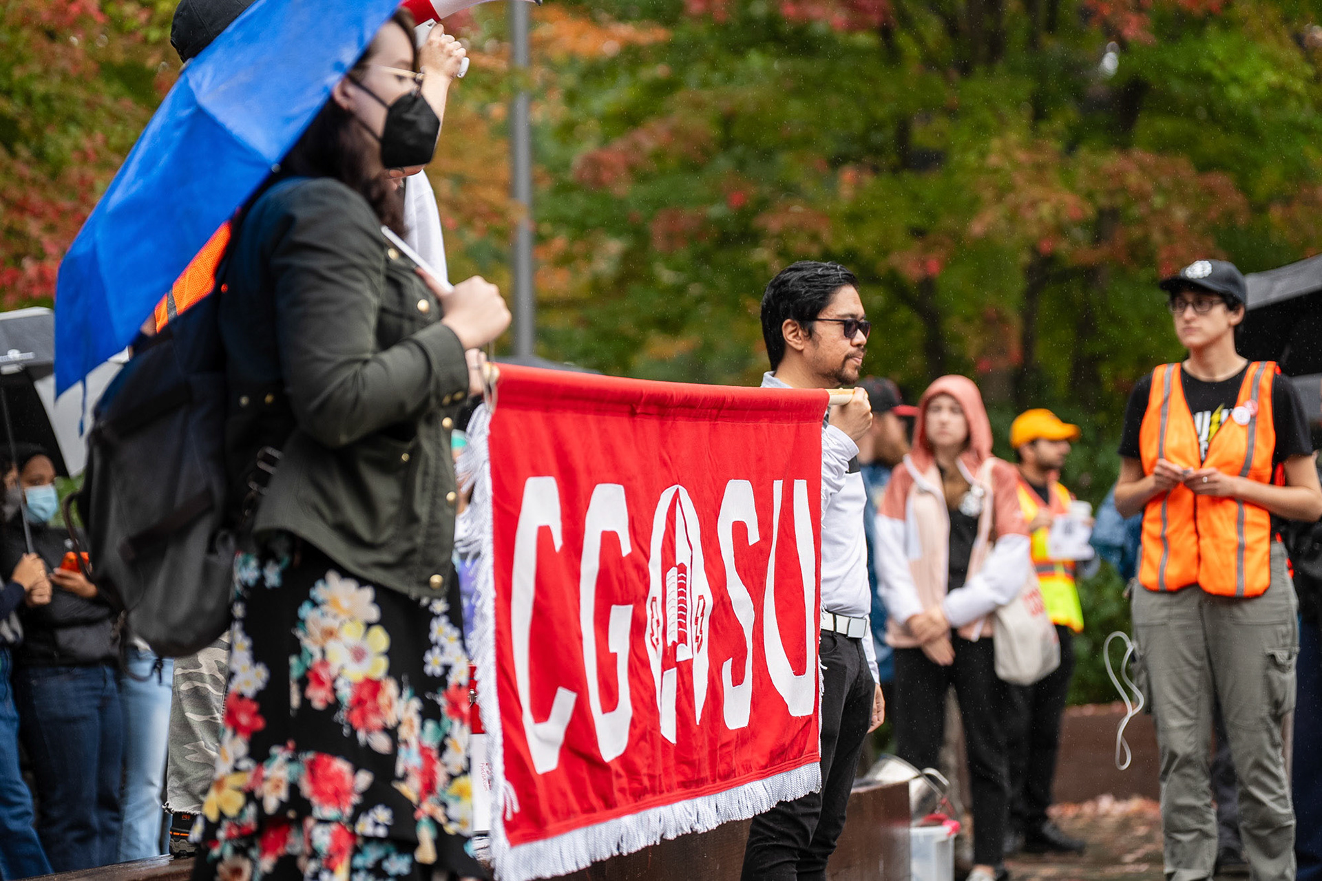 The CGSU Just Cause rally, Bailey Hall, Oct 2, 2024. (Ming DeMers/Sun Photography Editor)