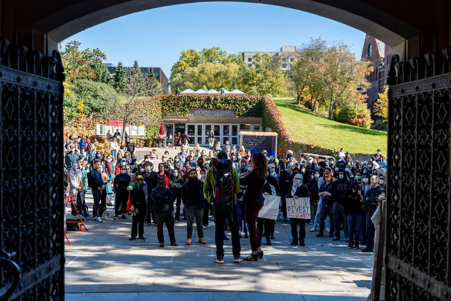 The CML Rally Walkout of the Board of Trustees Meeting, Ho Plaza, Oct 18, 2024. (Ming DeMers/Sun Photography Editor)