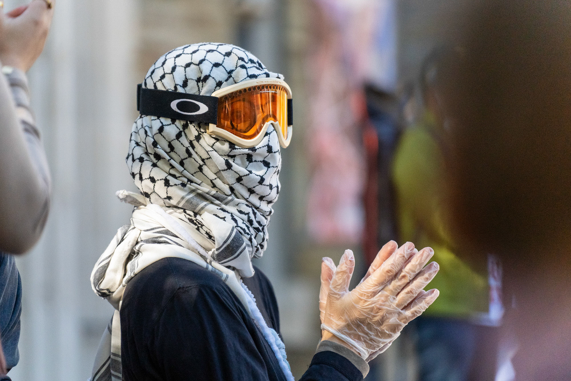 A protestor at the CML Rally Walkout of the Board of Trustees Meeting, Ho Plaza, Oct 18, 2024. (Ming DeMers/Sun Photography Editor)