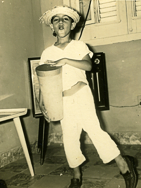 Tambor de madera y cartón