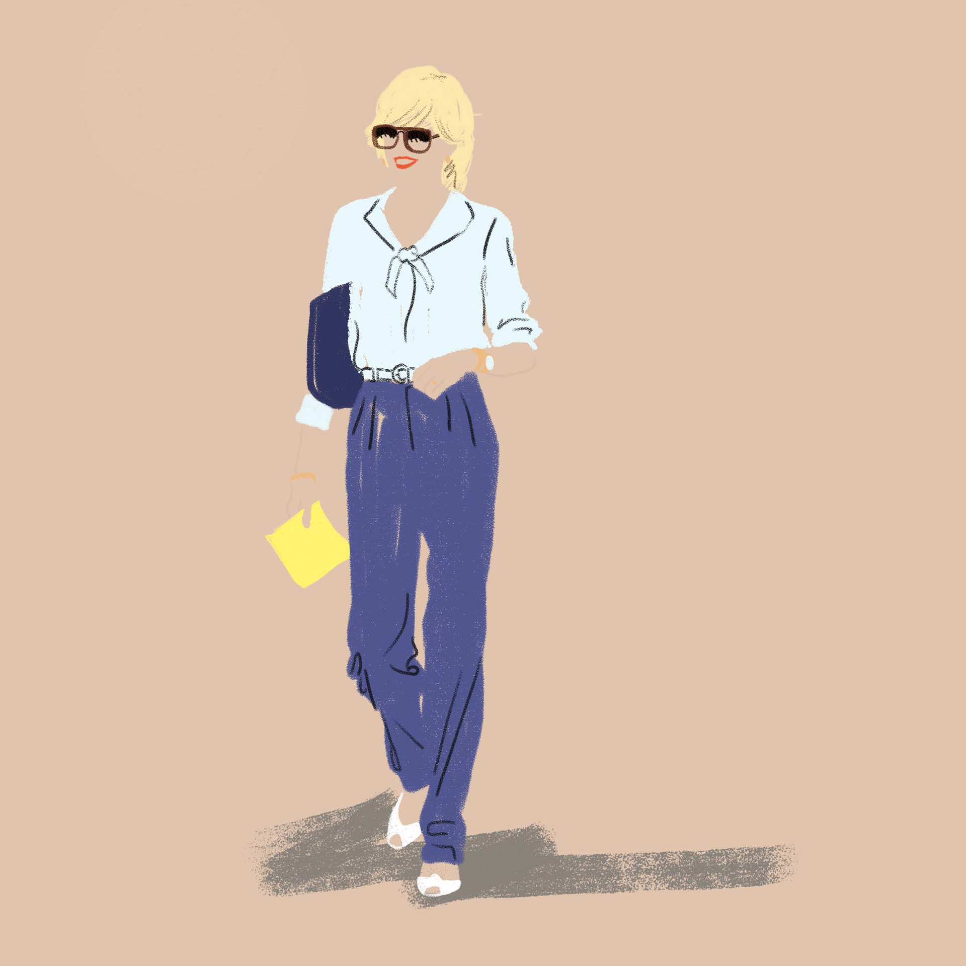 Fashion illustration of Diana Spencer Lady Di