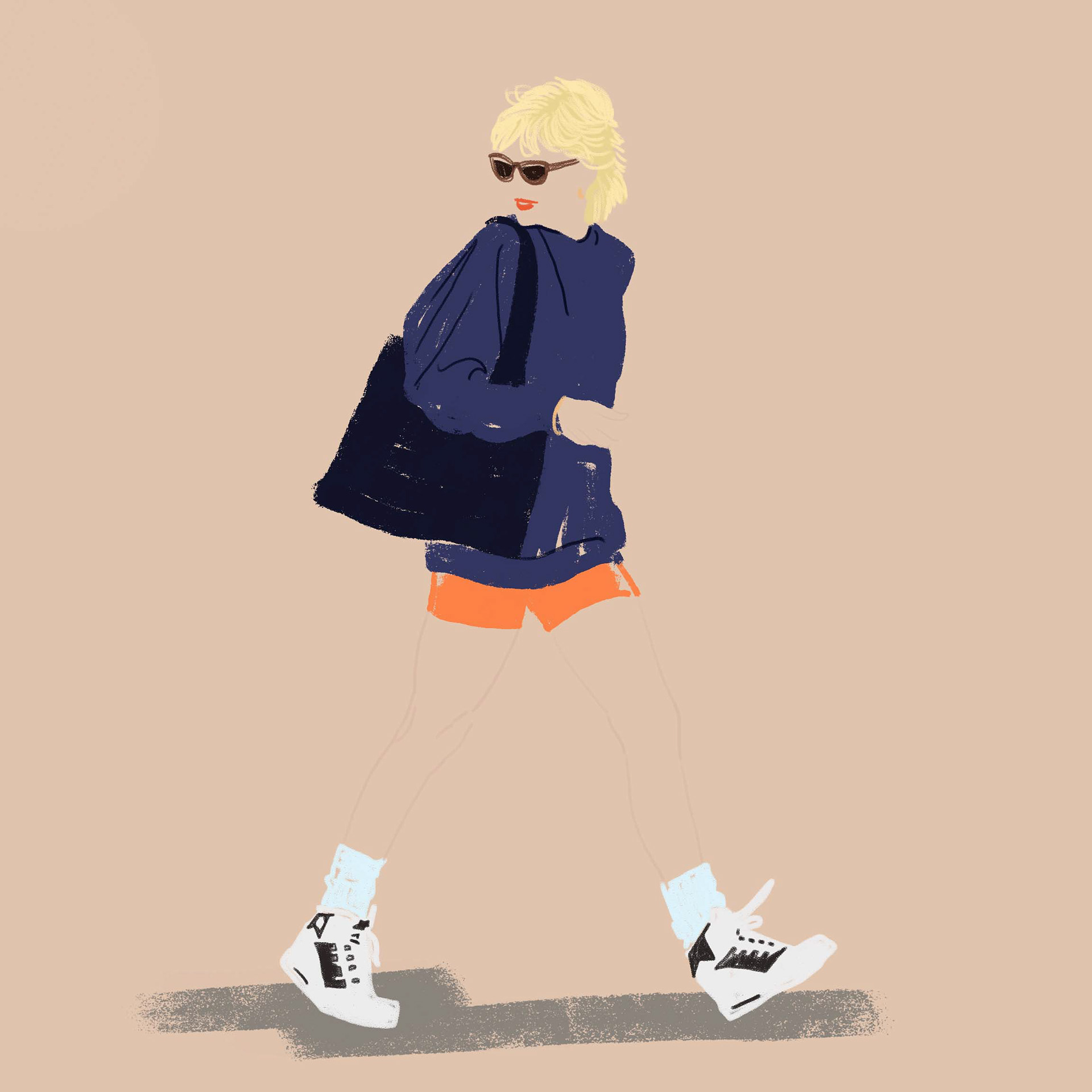 Fashion illustration of Diana Spencer Lady Di