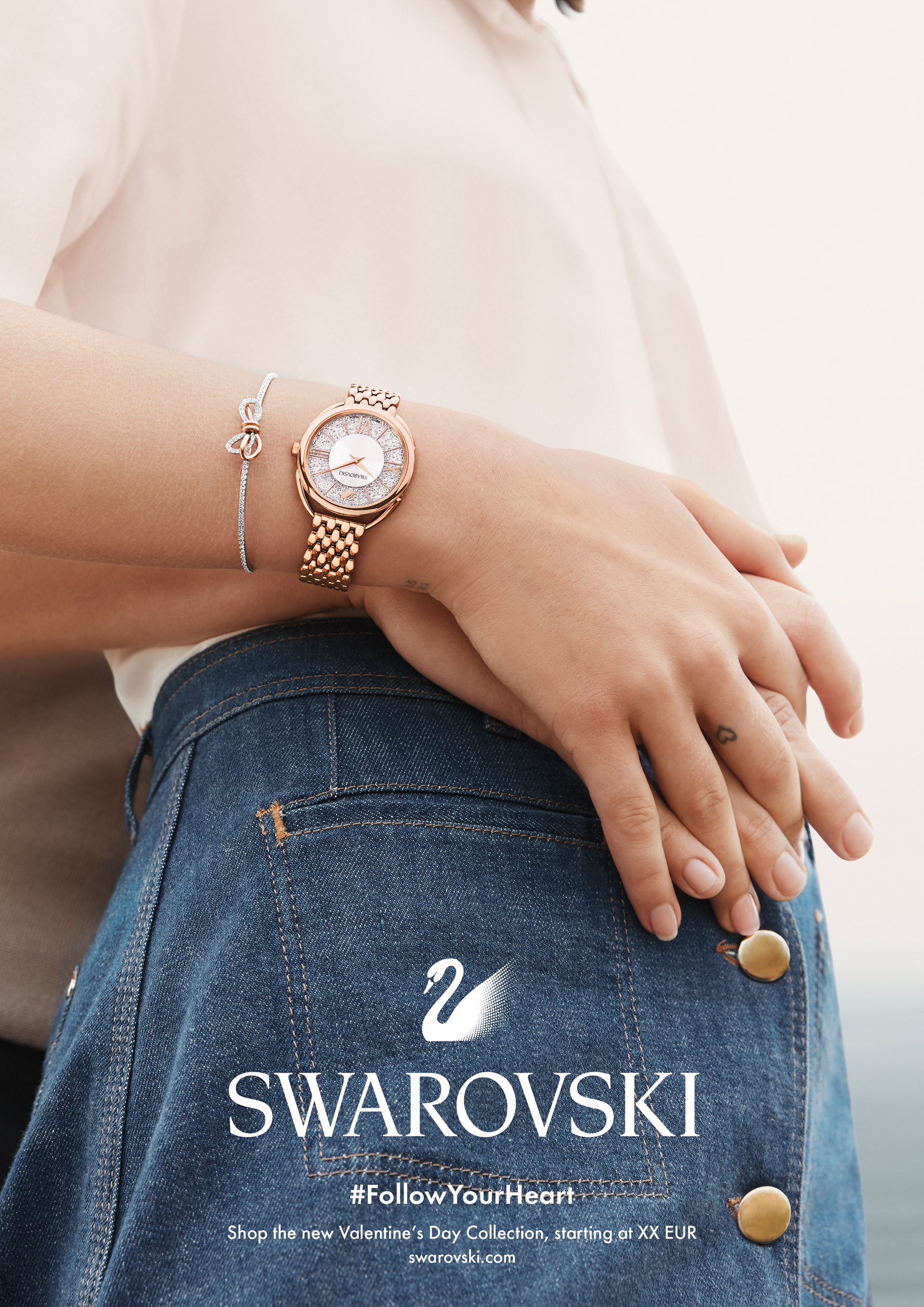 Campagne pour Swarovski - collection Valentine’s Day - 2018 - Photographe : David Gomes Maestre