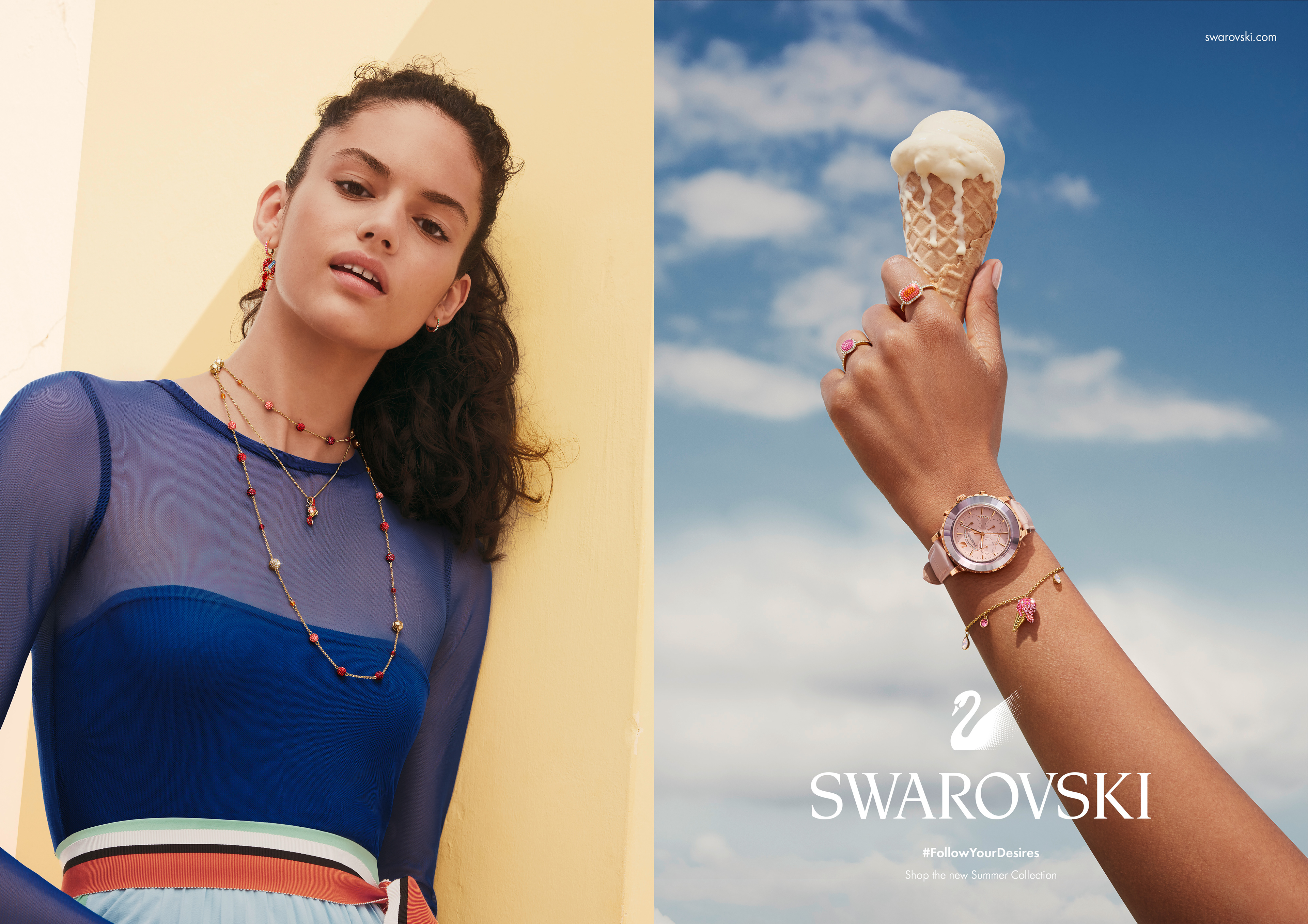 Campagne pour Swarovski - collection Summer - 2018 - Photographe : David Gomes Maestre