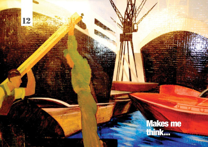 Artwork from pedestrian subways of Elephant and Castle