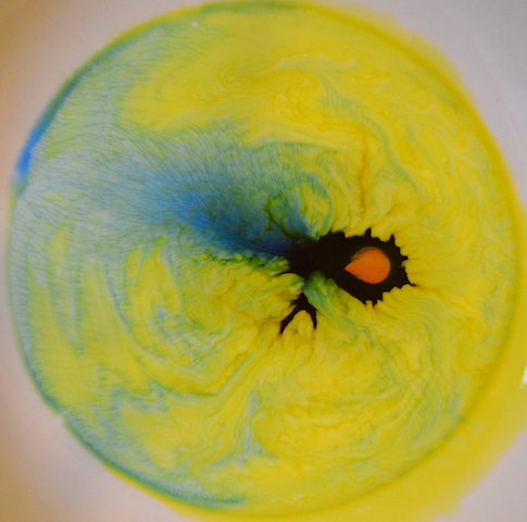 Food colouring and milk