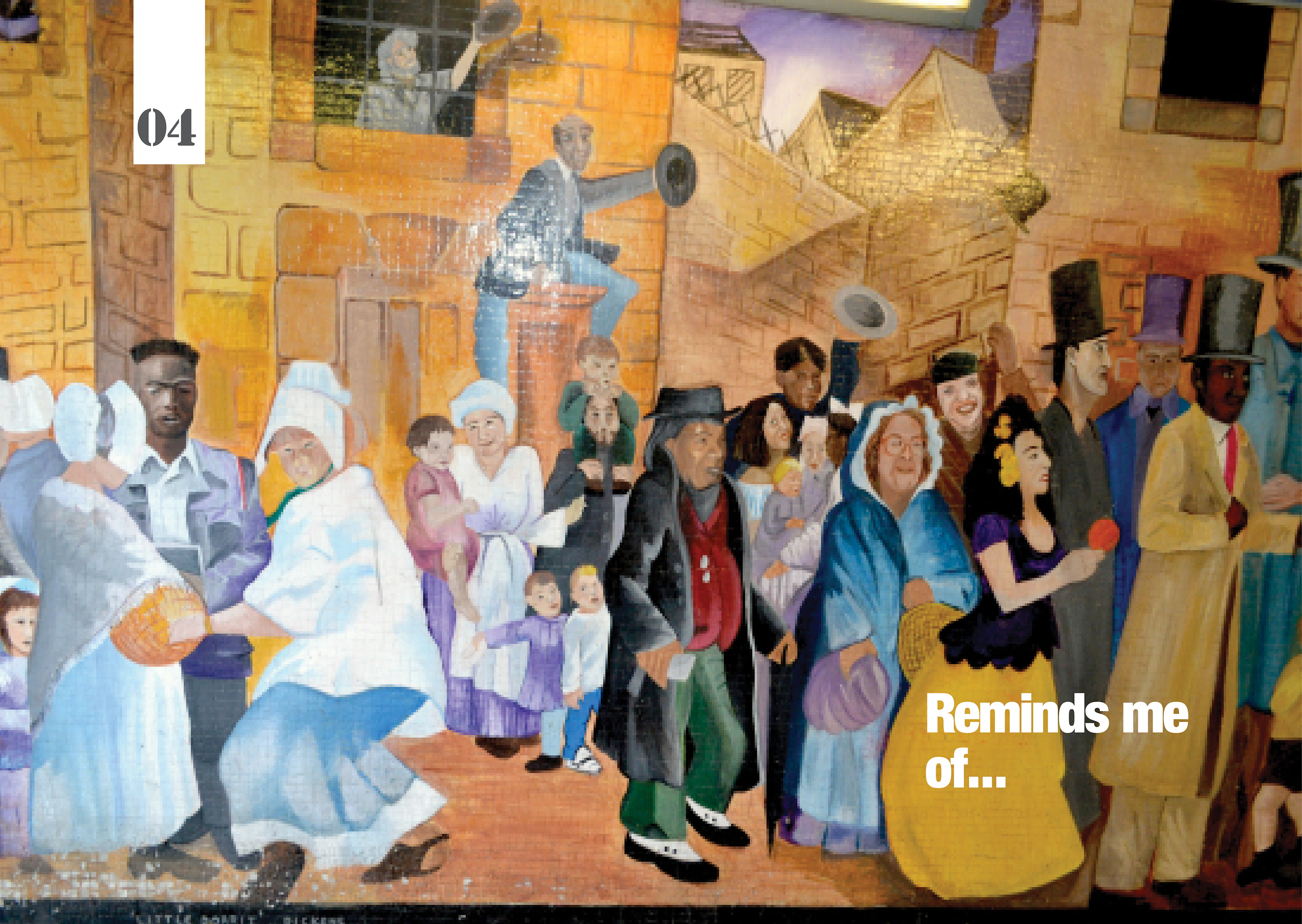 Artwork from pedestrian subways of Elephant and Castle
