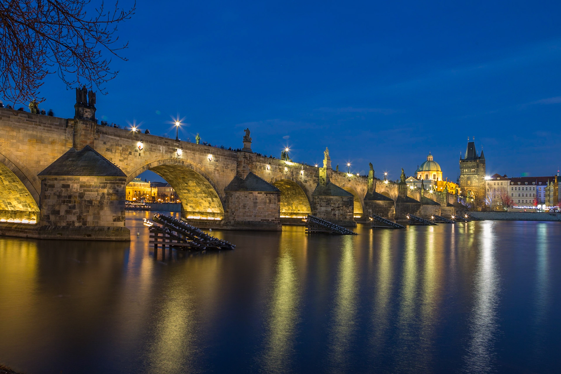 Beneath Charles Bridge at Dusk