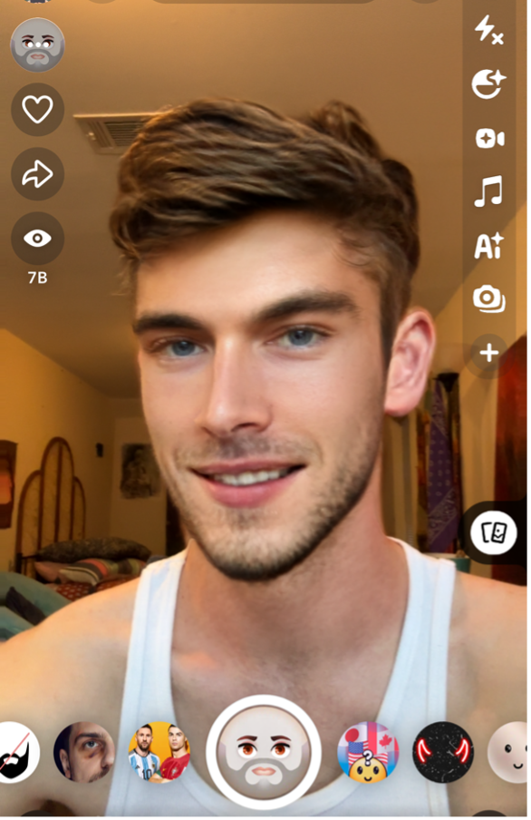 A Snapchat lens similar to the one I will create