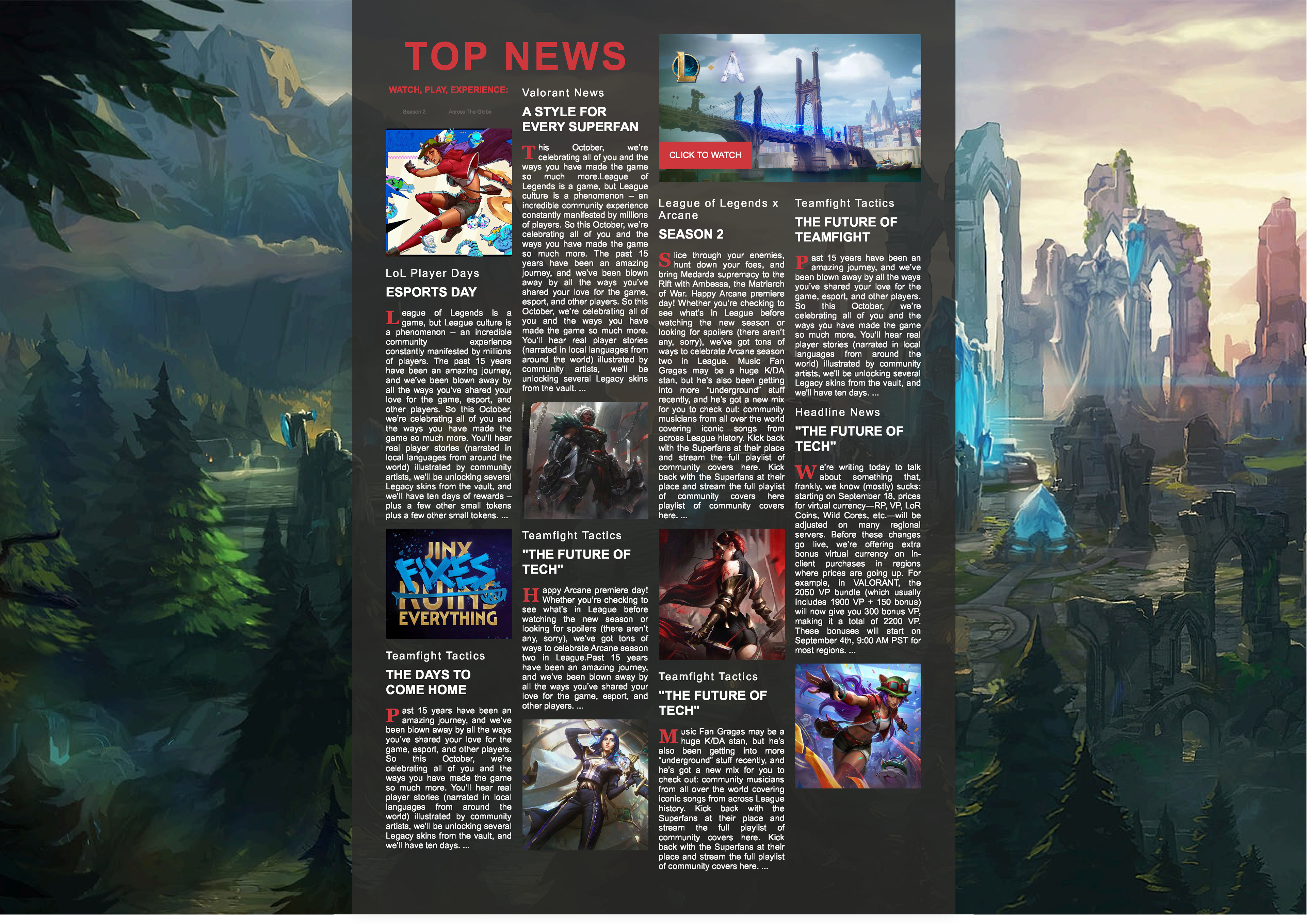 2024 Newspaper Grid Web Page Design