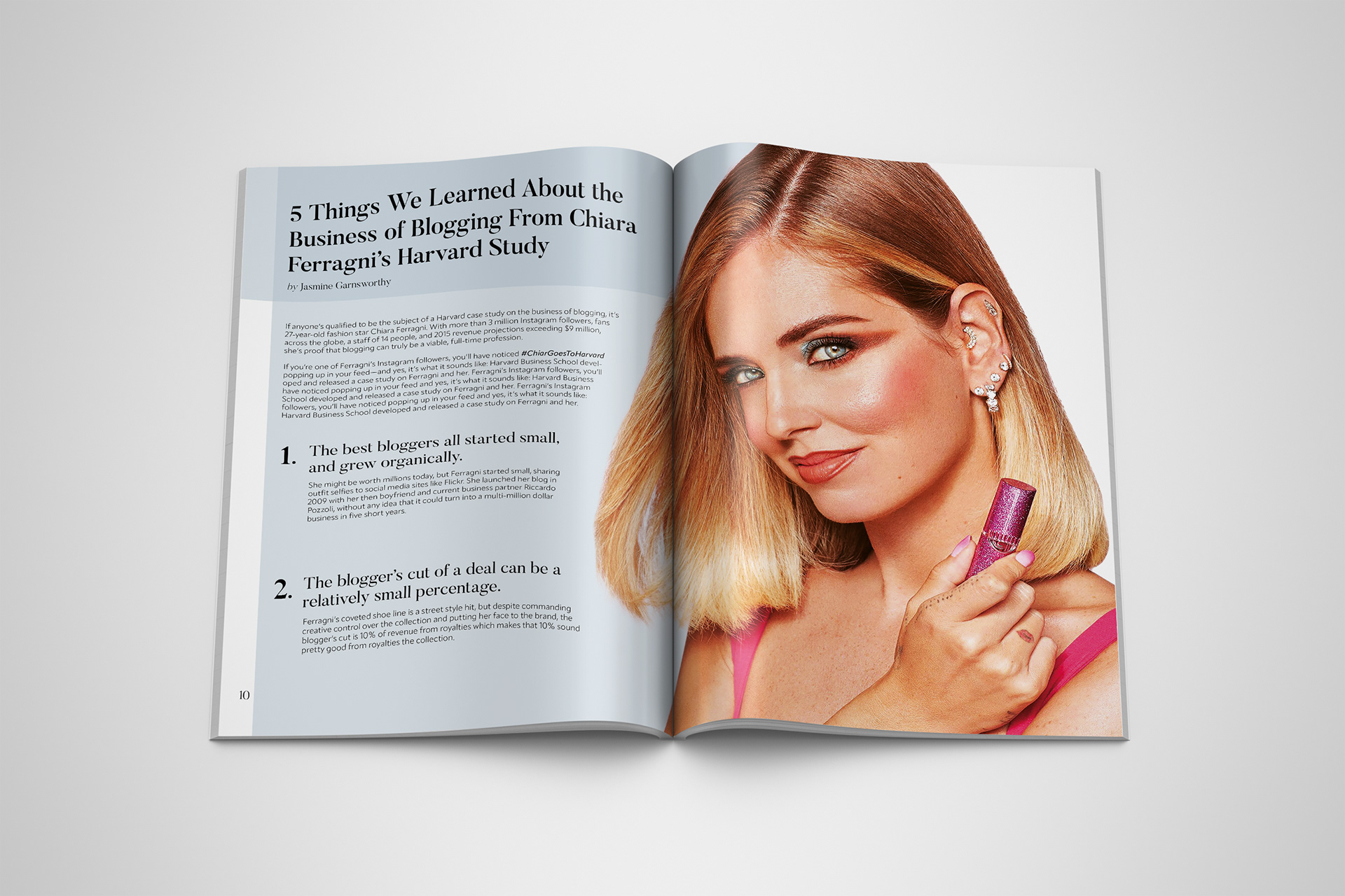 magazine text page design on Adobe InDesign @2023