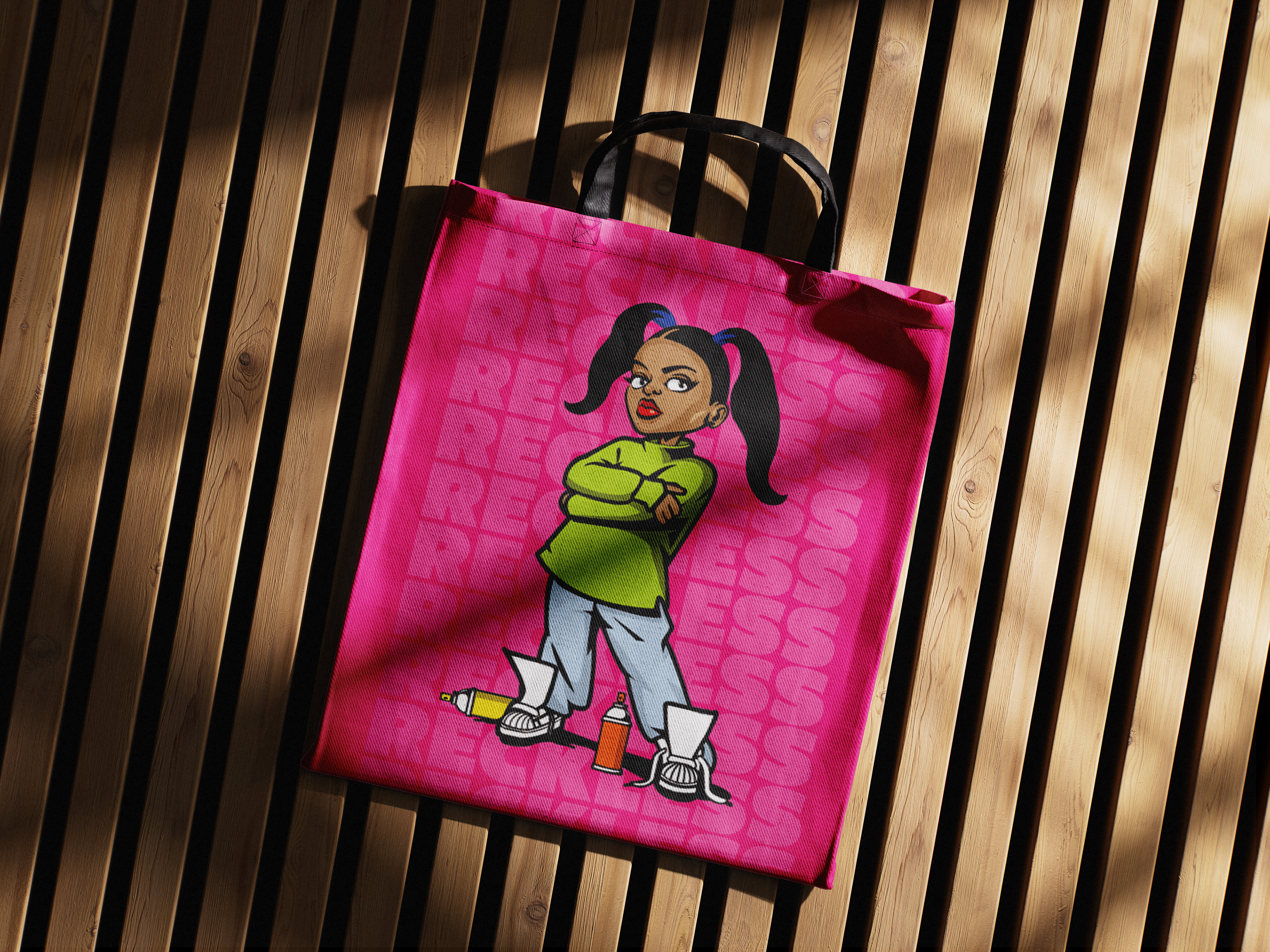 my illustration on canvas shopping bag @2023