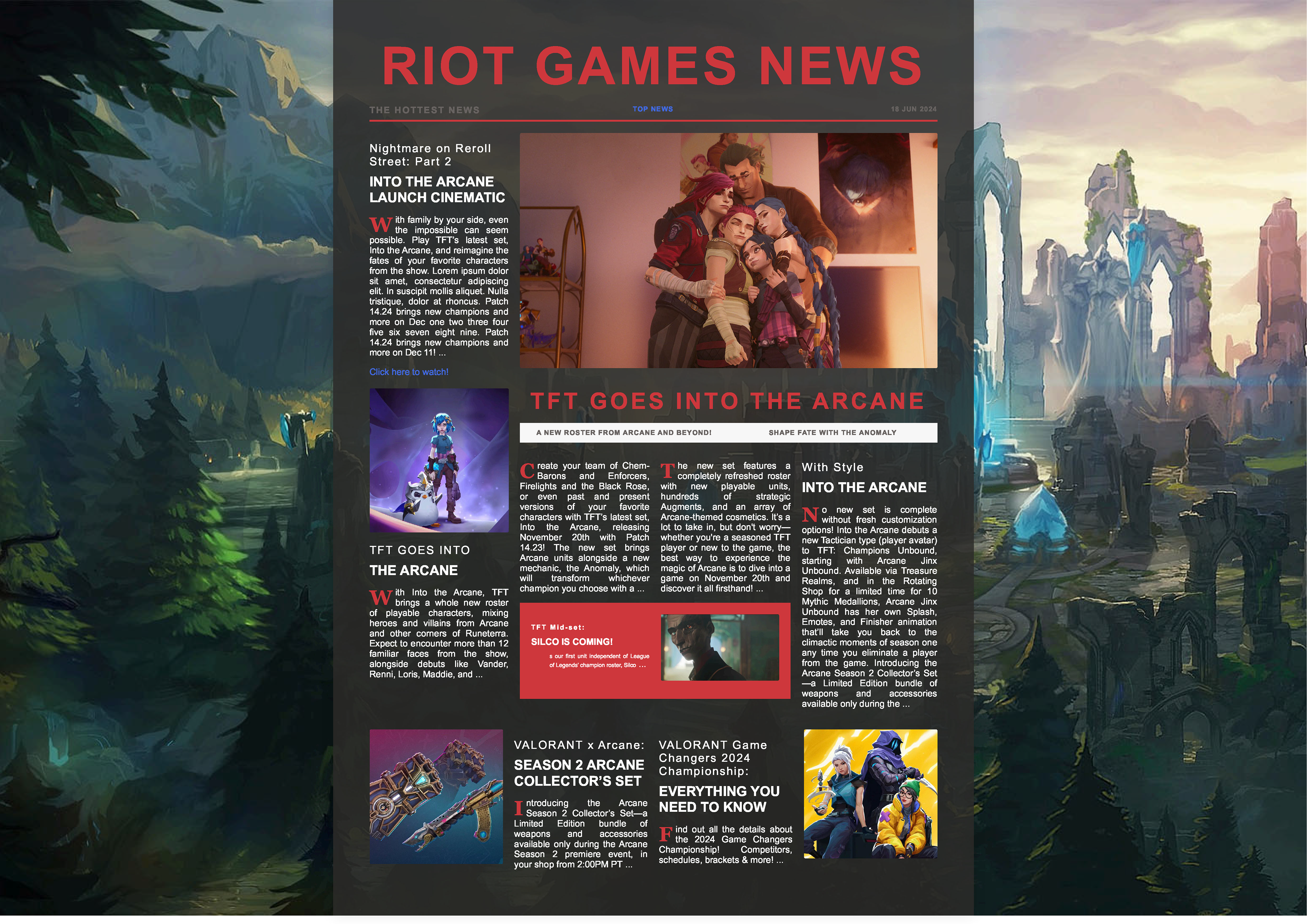 2024 Newspaper Grid Web Page Design