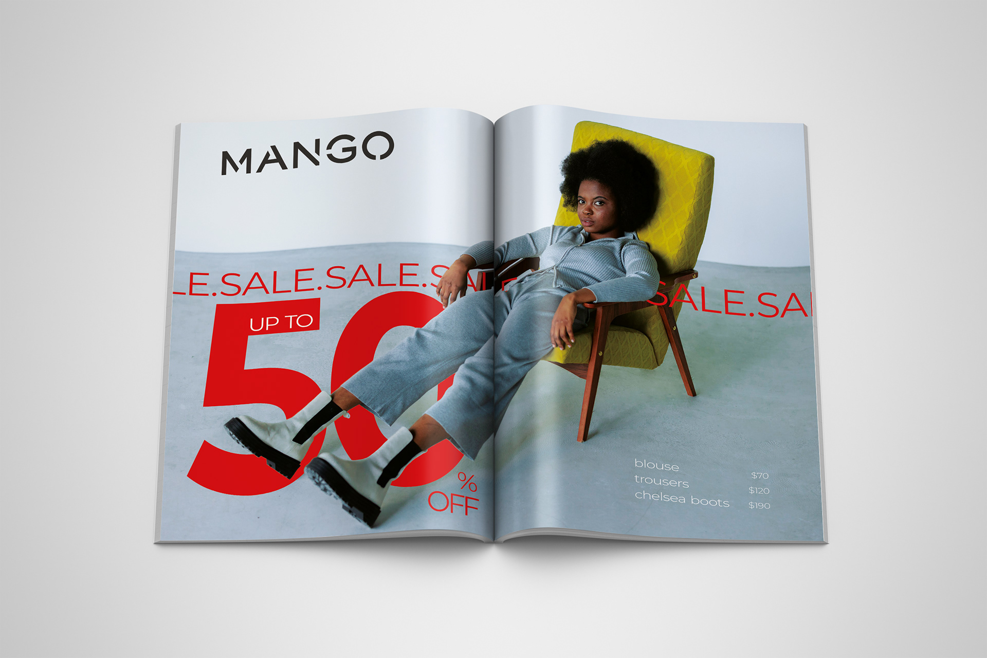 magazine ads page design on Adobe InDesign @2023