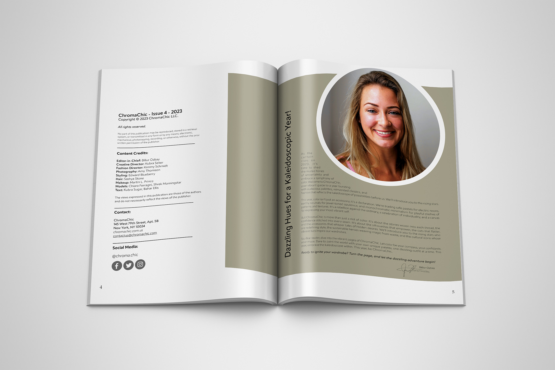 magazine editor page design on Adobe InDesign @2023
