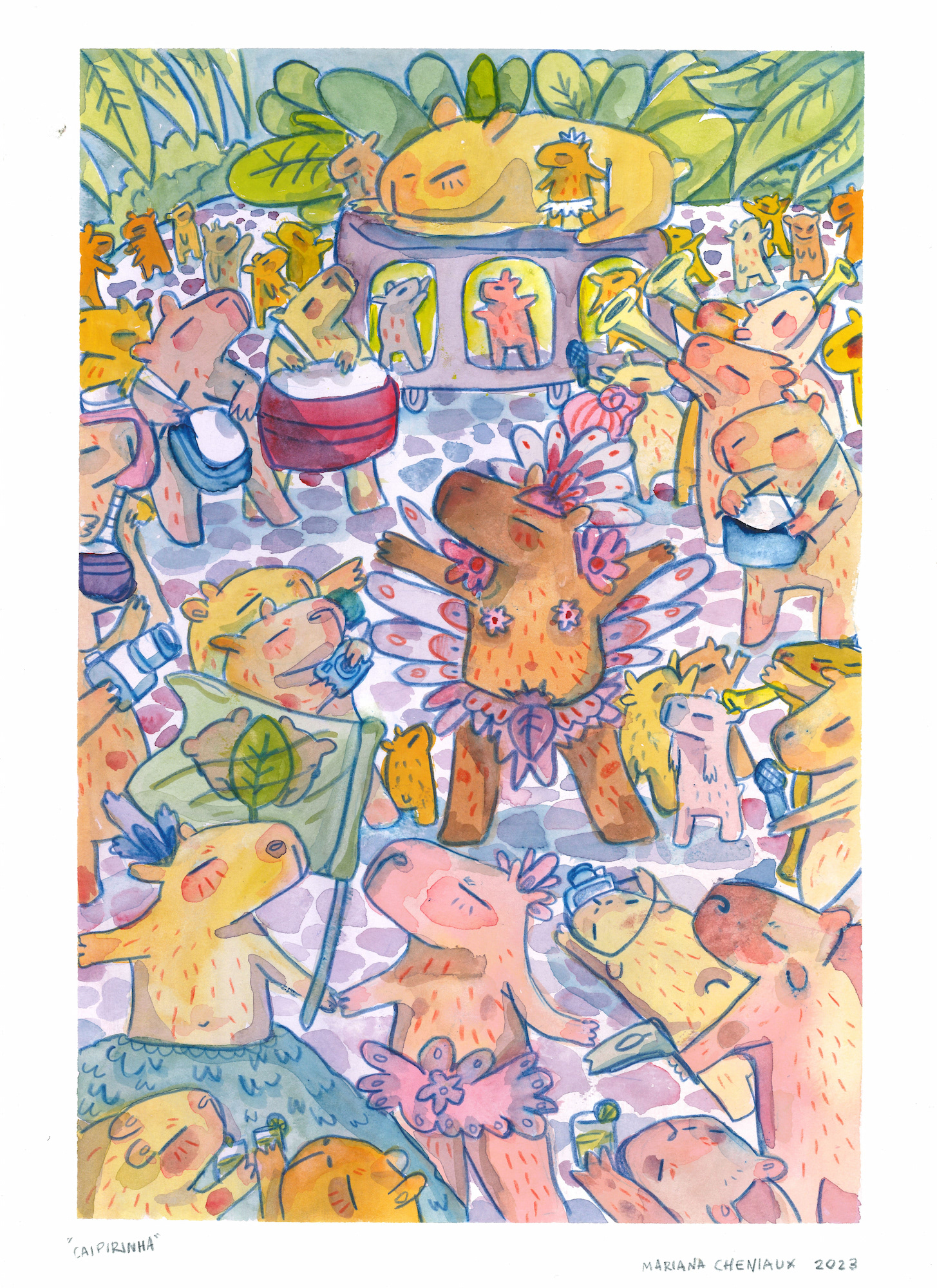 Caipirinha, watercolor (2023)
