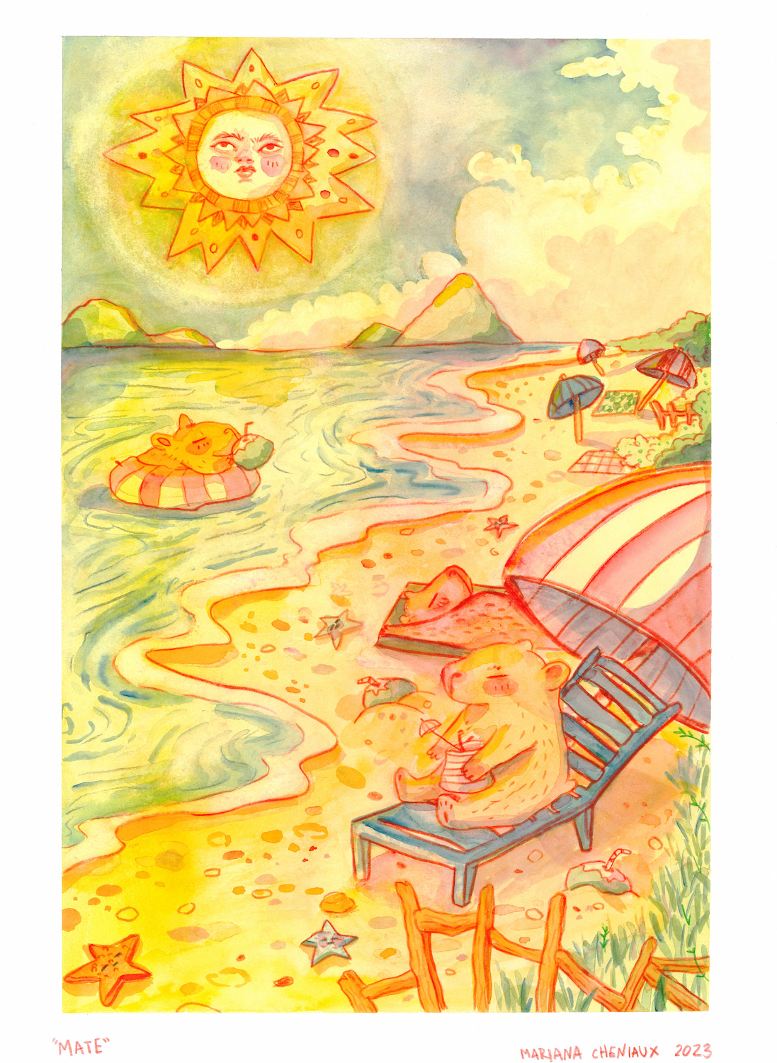 Mate, watercolor (2023)