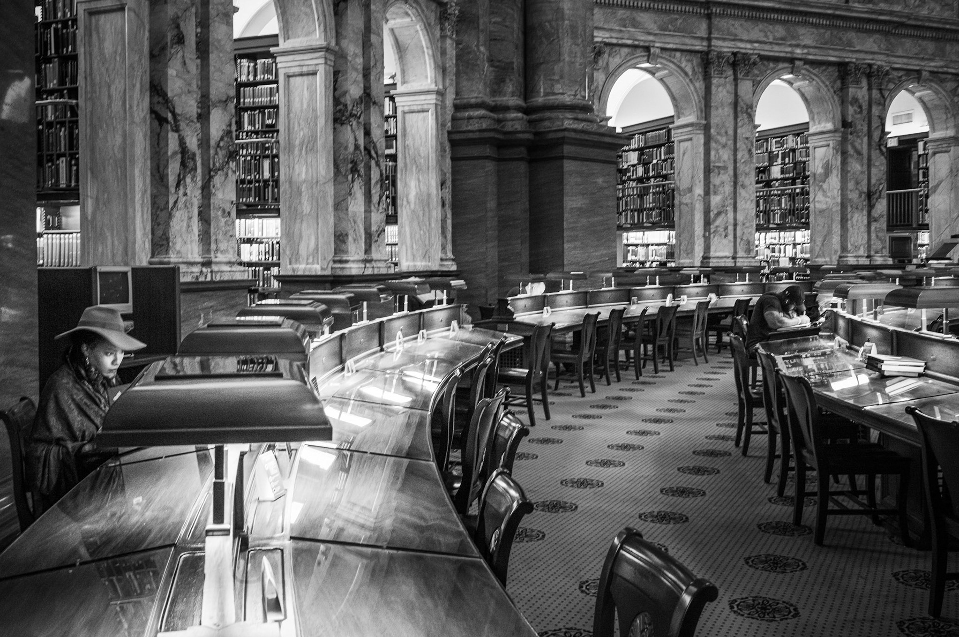 Etudiant dans la bibliothèque du Congrès