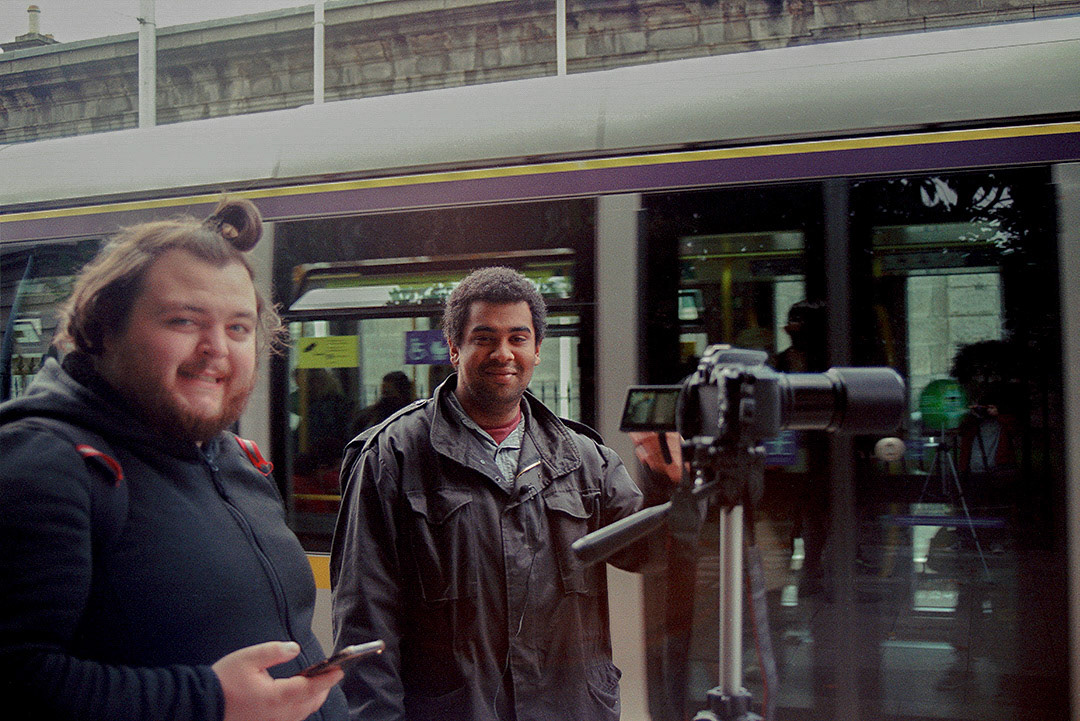 Cameron & Man-E on the set of My Short Film; a Documentary