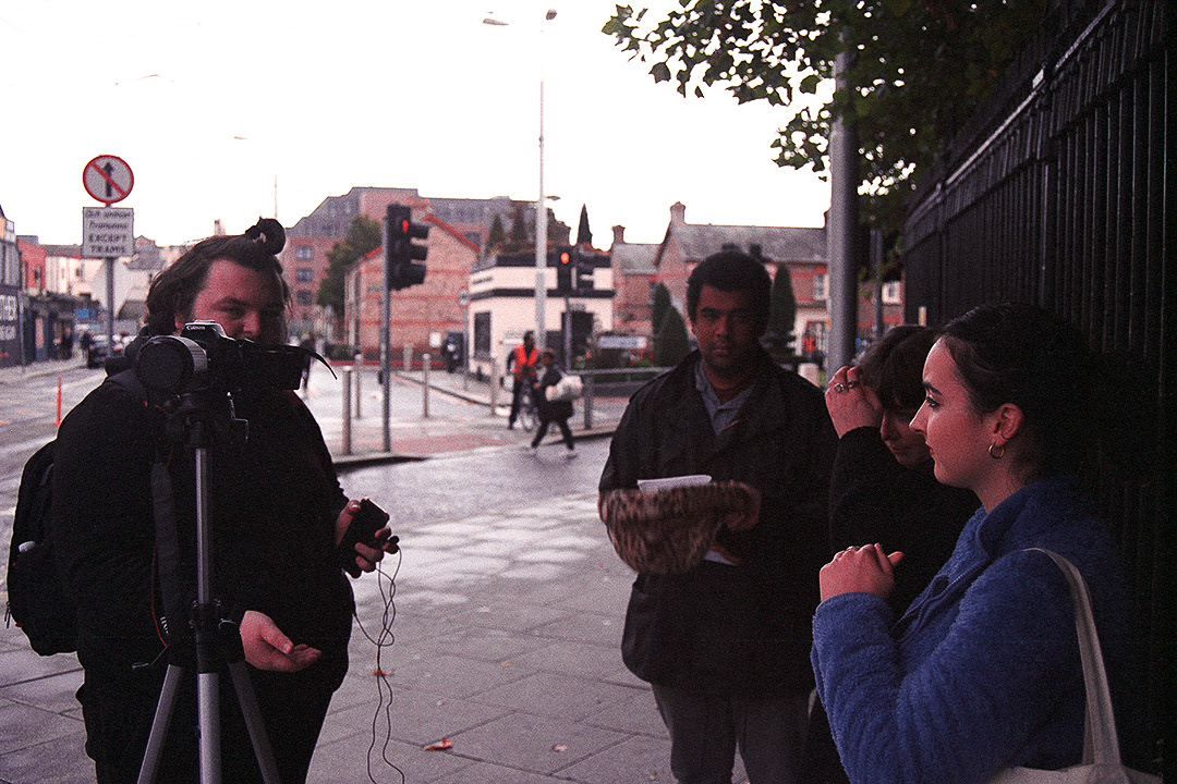 Cameron,  Man-E & Sarah on the set of My Short Film; a Documentary