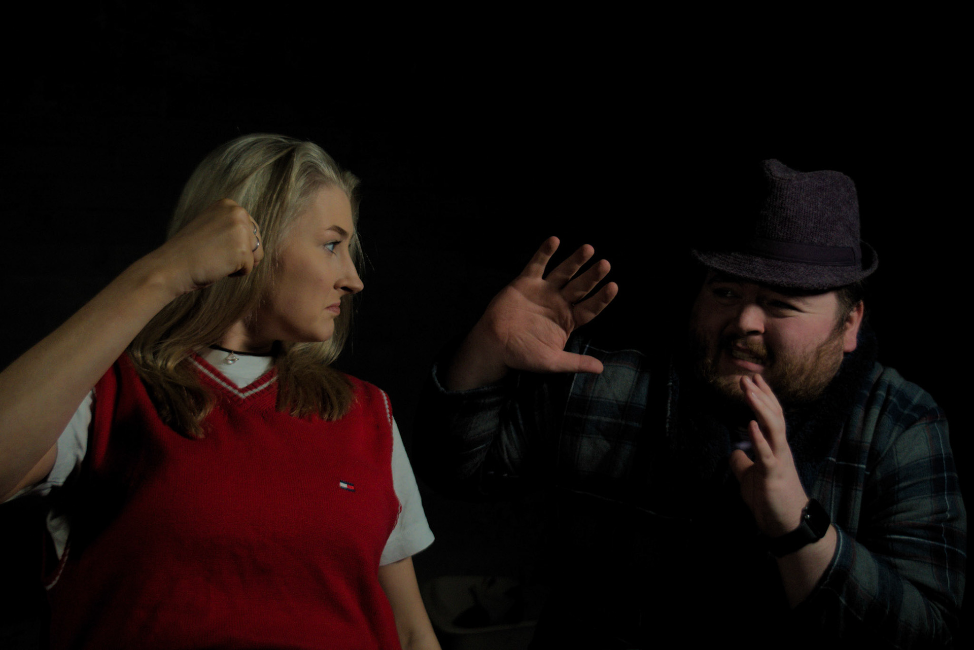 Cameron & Odette on the set of the My Hole Music Video