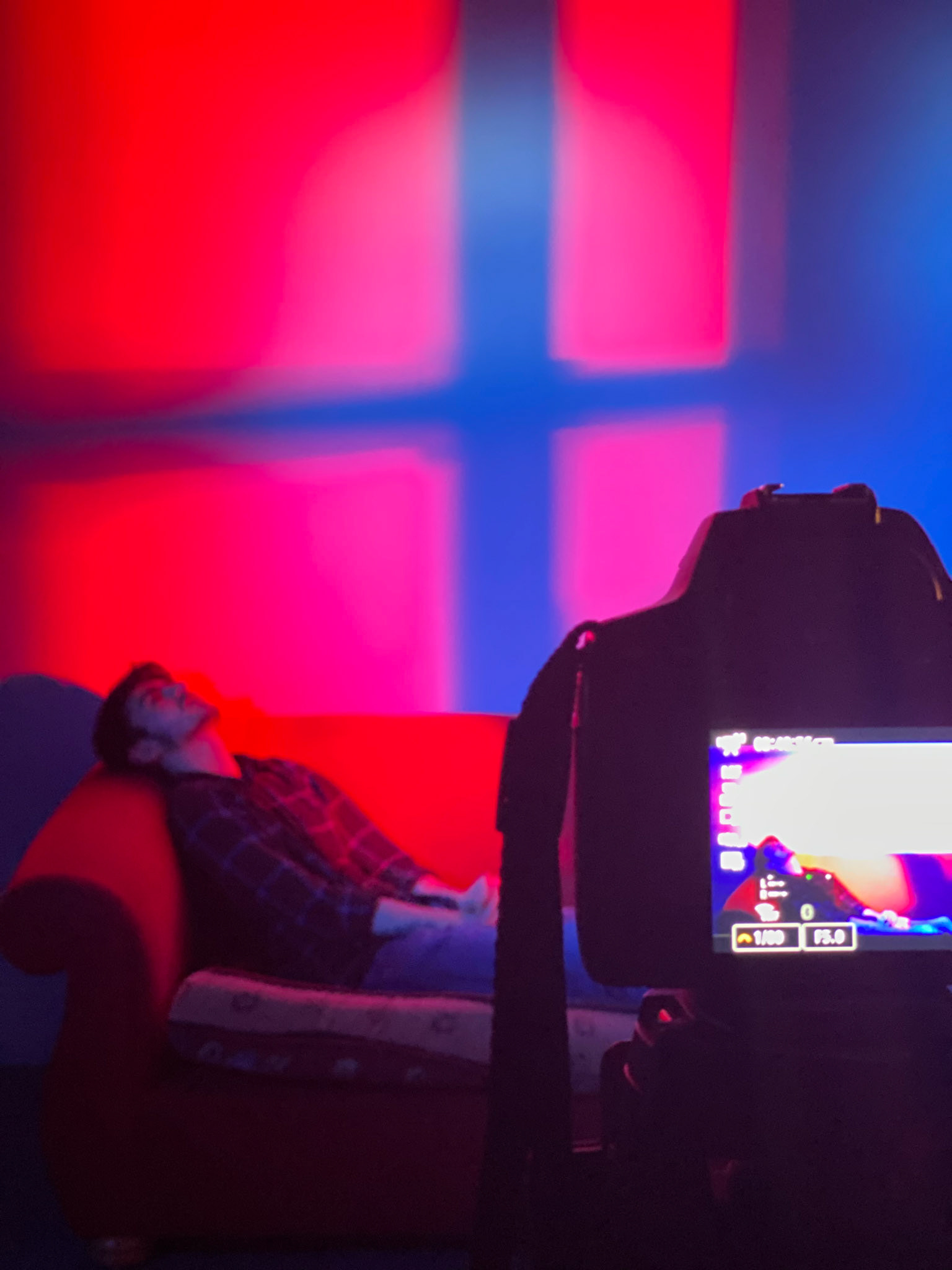 Cameron on the set of We'll Always Have Paris